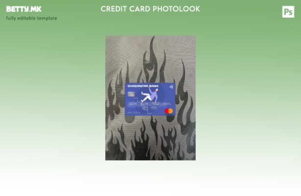 Модерен стил Авганистан Газанфар банка мастер картички photolook преден шаблон